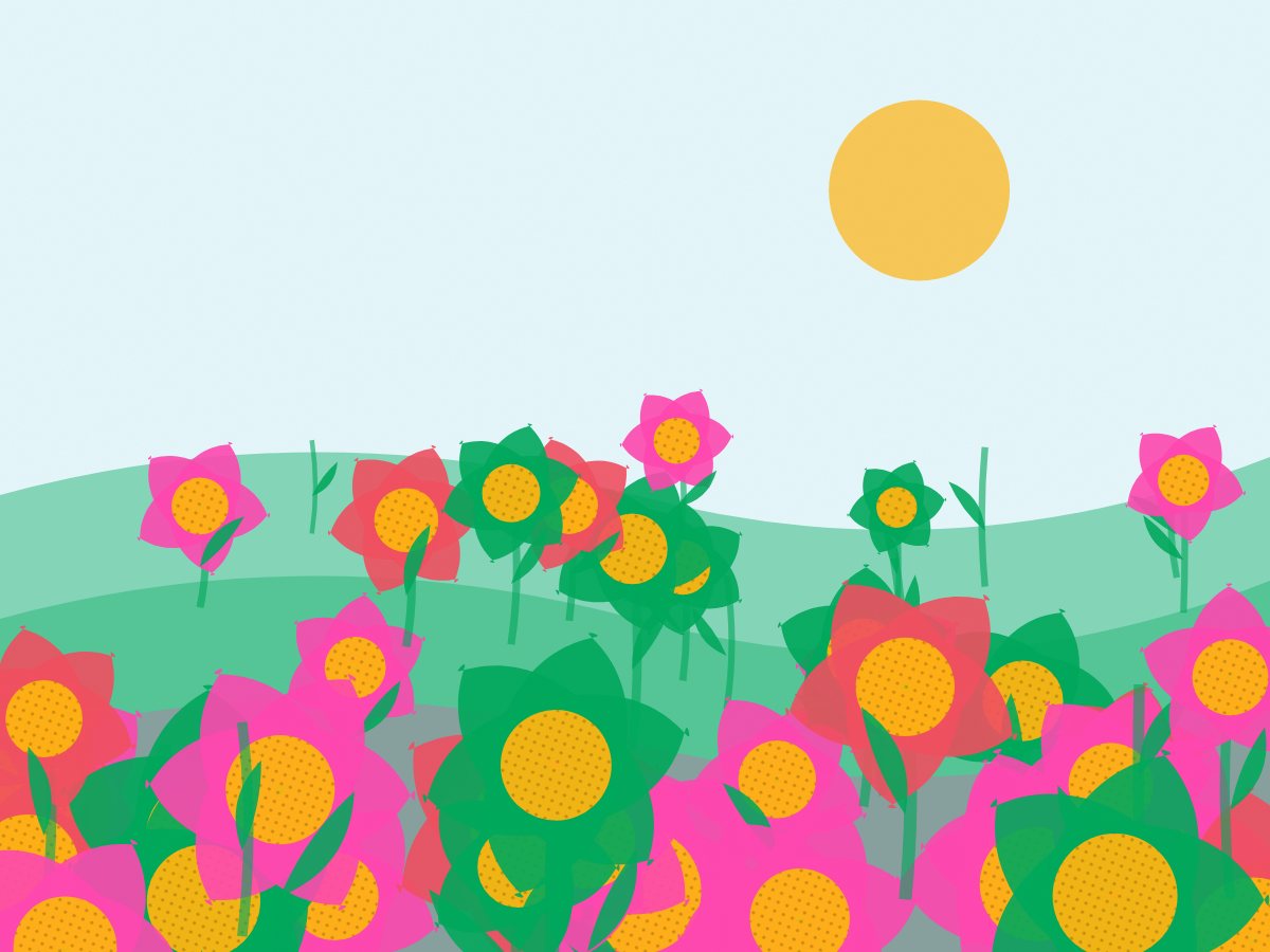 A painted meadow